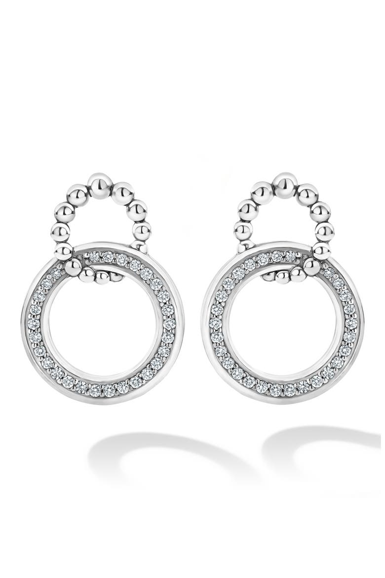 Enso Caviar Diamond Circle Drop Earrings video