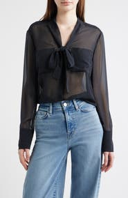 FRAME The Polka Dot Modern Tie Shirt