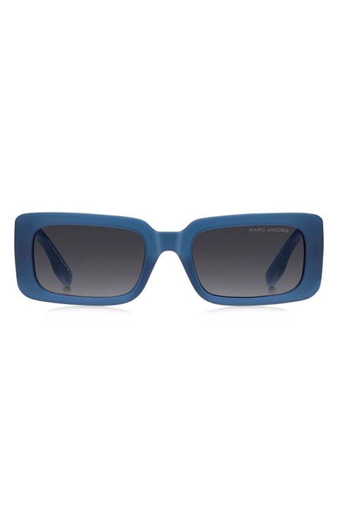 53mm Gradient Rectangular Sunglasses