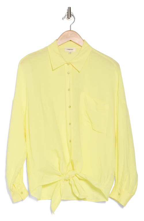 L Agence L'agence Talitha Tie Button-up Shirt In Yellow Sorbet
