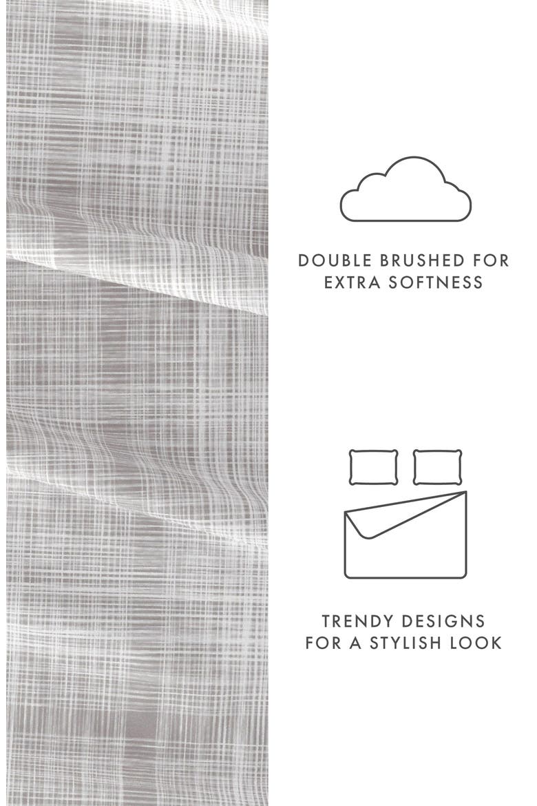 HOME SPUN Premium Ultra Soft Thatch 4-Piece Bed Sheet Set, Alternate, color, GRAY