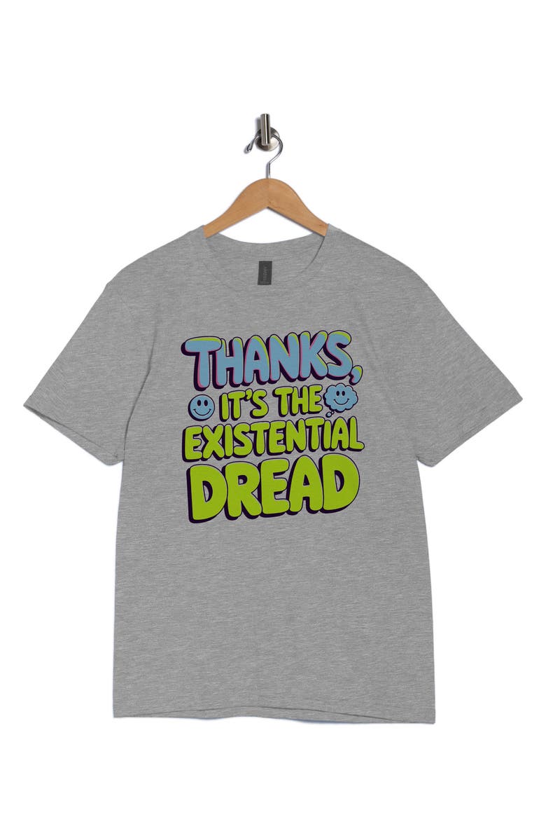 Monster Digital Existential Dread Graphic T-Shirt, Alternate, color, Sport Grey