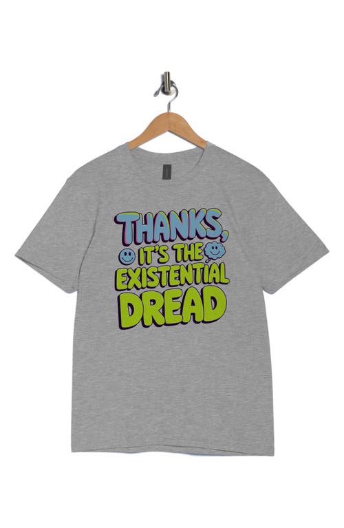 Monster Digital Existential Dread Graphic T-shirt In Gray