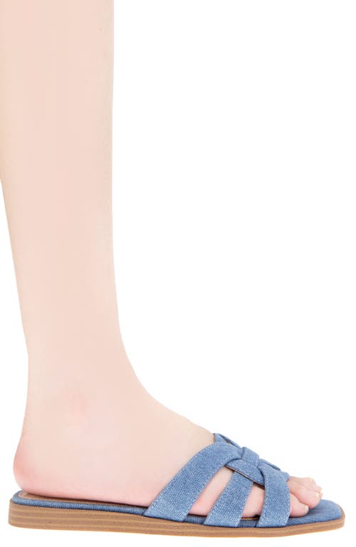 Bcbgeneration Women's Meltem Open Toe Flat Sandals In Denim