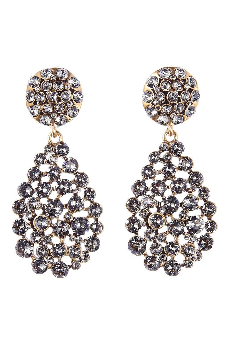 Teardrop Earrings, Main, color, BLACK