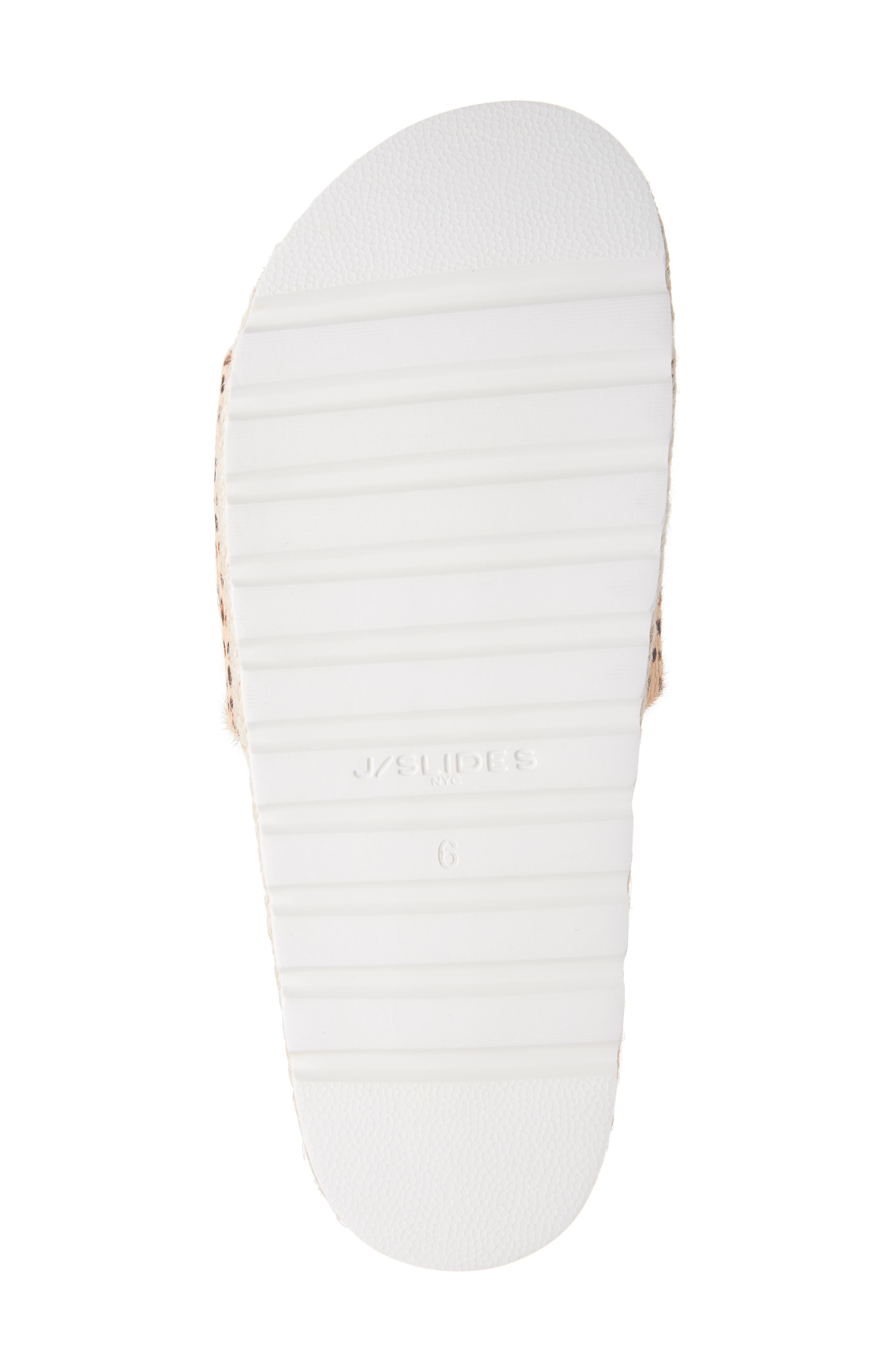 Genuine Calf Hair Espadrille Slide Sandal, Alternate, color, LEOPARD PRINT CALF HAIR