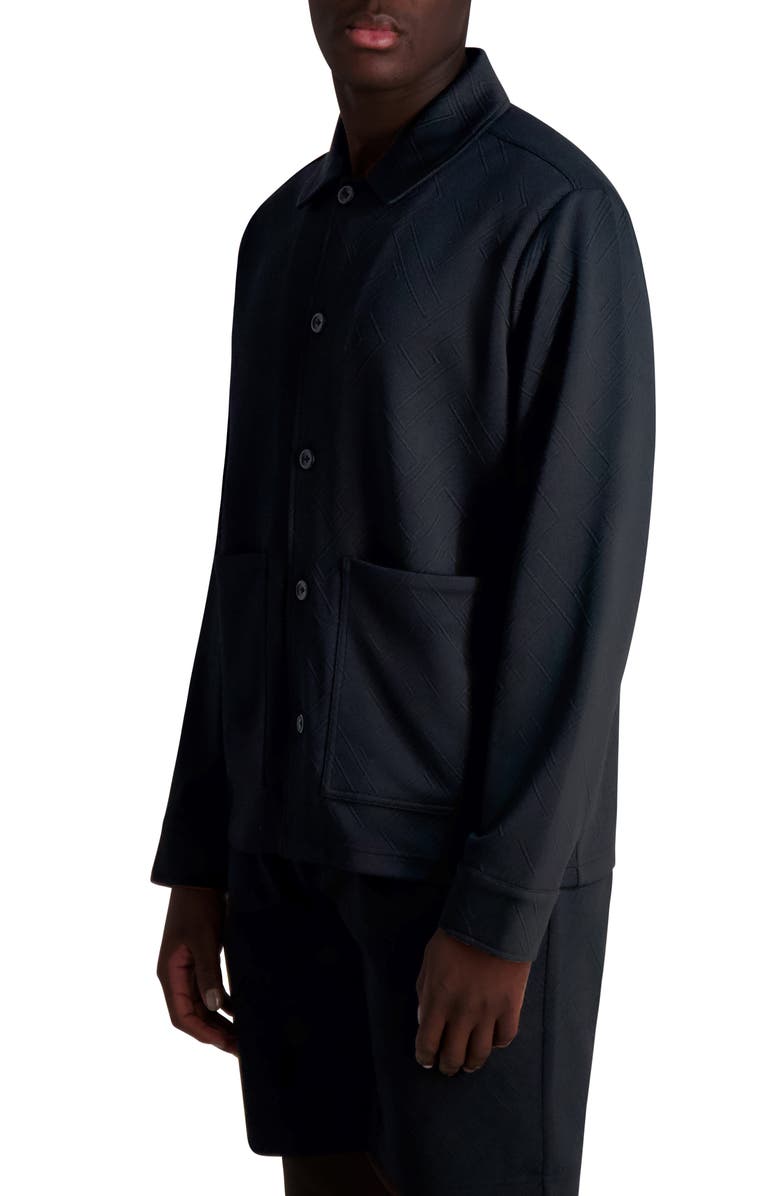 KARL LAGERFELD PARIS Jacquard Shirt Jacket, Alternate, color,
