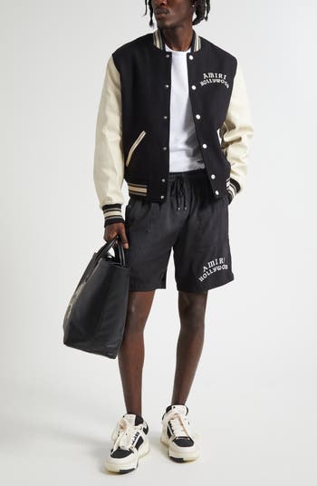 Hollywood Mixed Media Bomber Jacket