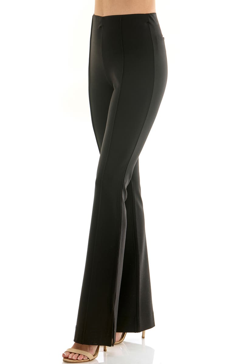 Socialite Slim Fit Knit Bootcut Pants, Alternate, color, Black