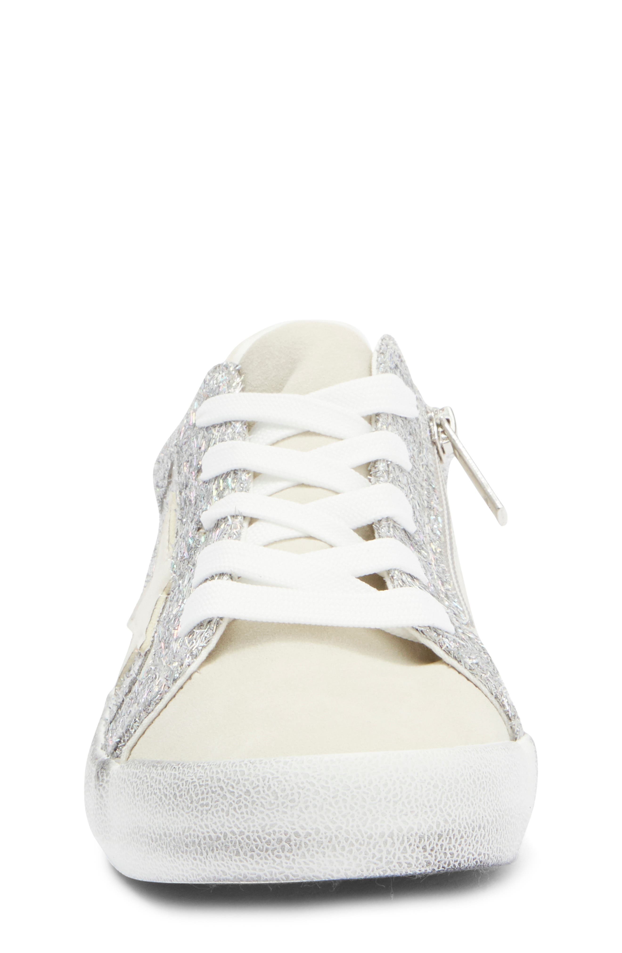 Nina Kids' Darlina Low Sneaker, Alternate, color, Silver Glitter