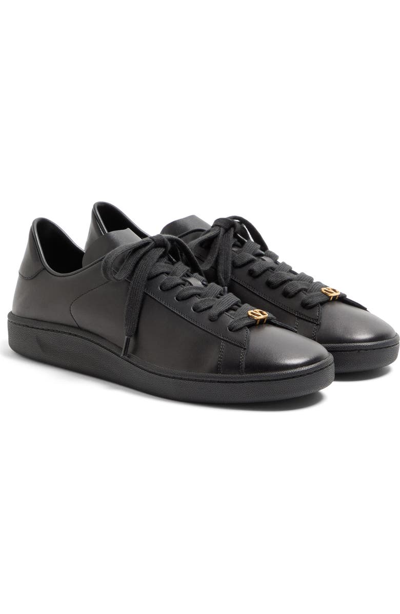 Valentino Garavani Calfskin Leather Sneaker, Main, color, Nero/ Green/ Nero