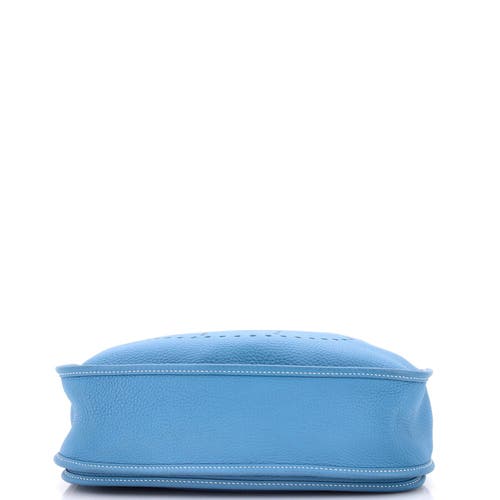 Pre-owned Hermes  Hermes Evelyne Bag Gen Iii Clemence Gm In Blue