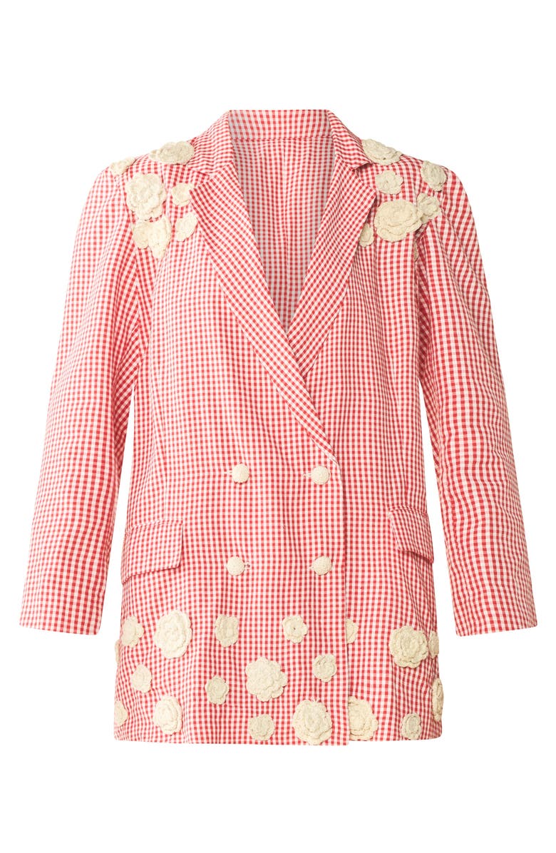 Eddy Meredith Blazer x Rainey Collaboration, Main, color, Red Gingham