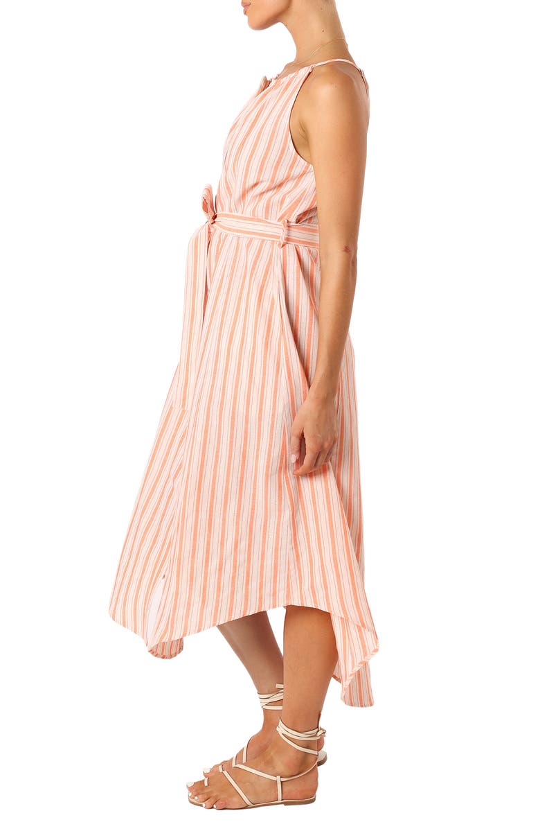 Petal & Pup Arabella Stripe Sleeveless Sundress, Alternate, color, Orange Stripe