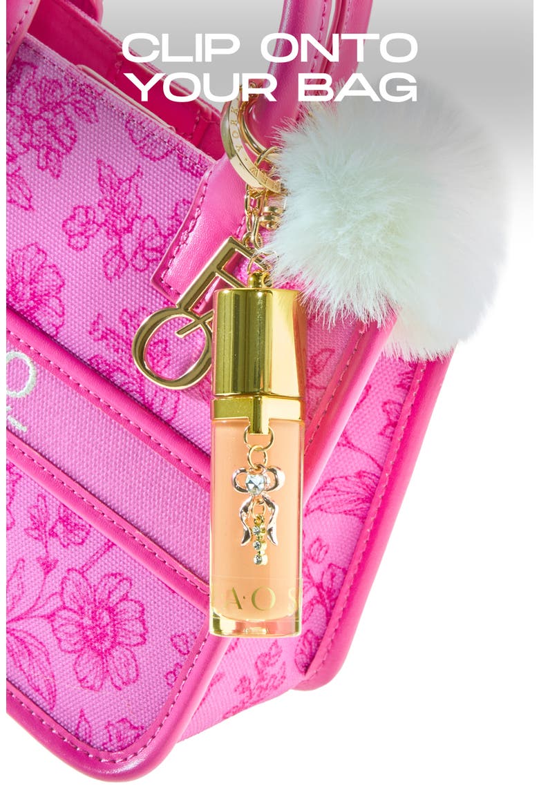 Kids' Bow Charm Lip Gloss, Alternate, color, YELLOW