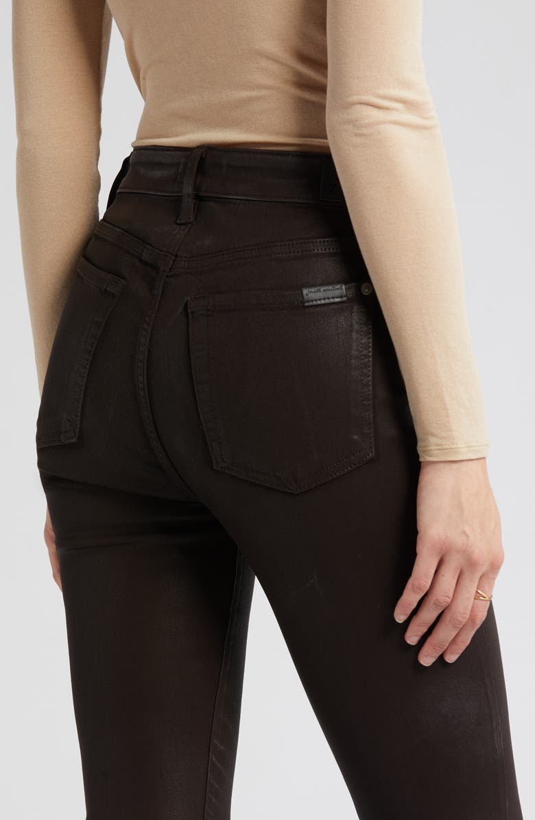 7 For All Mankind Coated High Waist Ankle Skinny Jeans, Alternate, color,