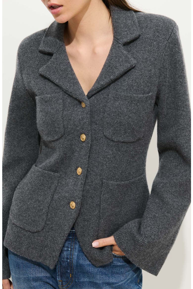 London Merino Wool Blend Sweater Jacket, Main, color, STORM GREY