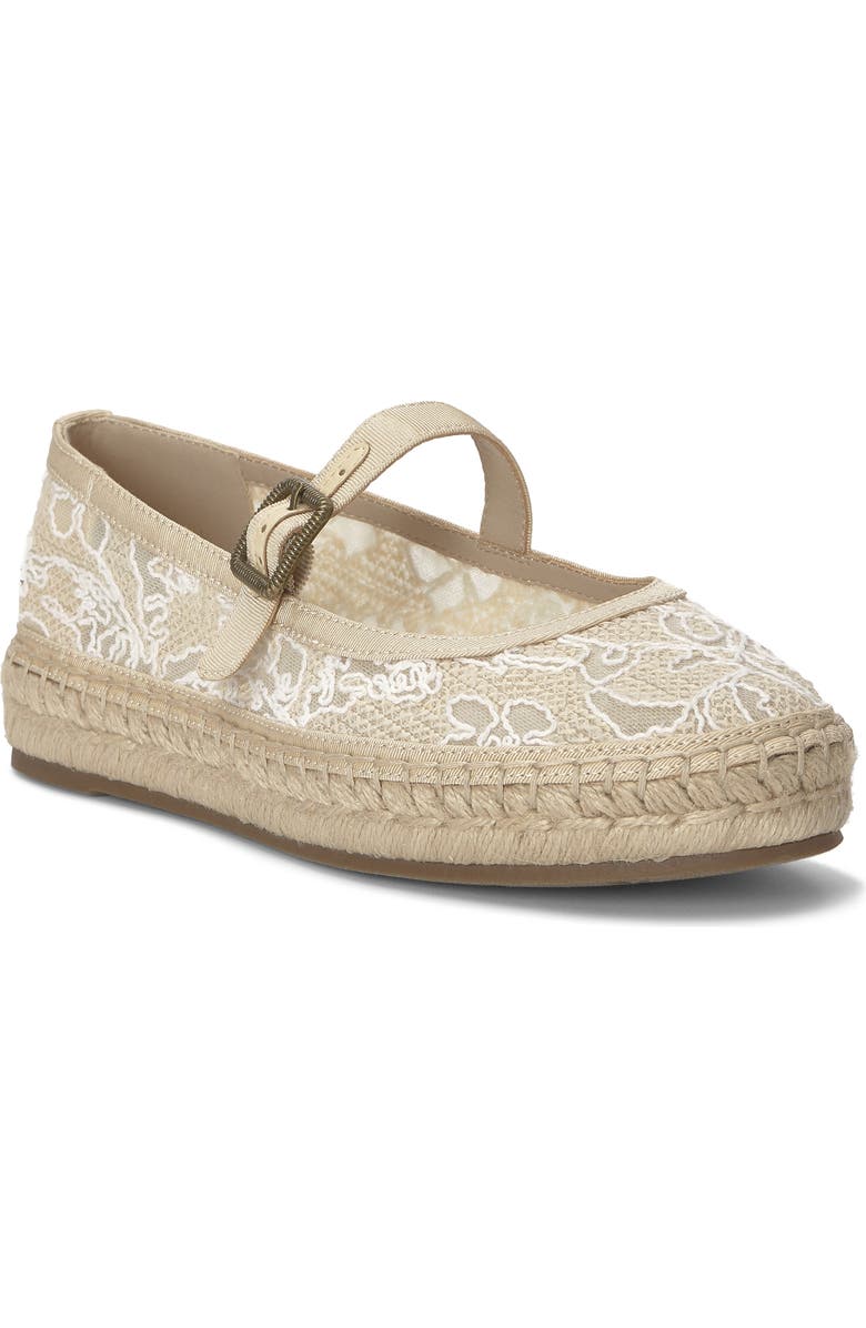 Lucky Brand Orlyna Espadrille Mary Jane Flat, Main, color, Natural/ Bone Light Grey