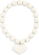 Julietta Amore Beaded Heart Pendant Necklace