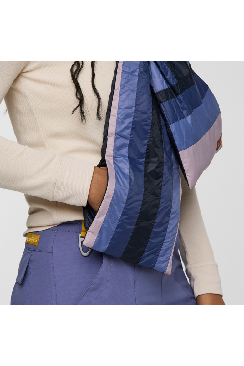 Fuego Down Scarf, Alternate, color, Carbon Stripes