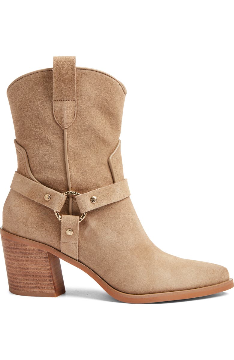 Dolce Vita Kenzen Western Harness Boot, Alternate, color, Dark Taupe Suede