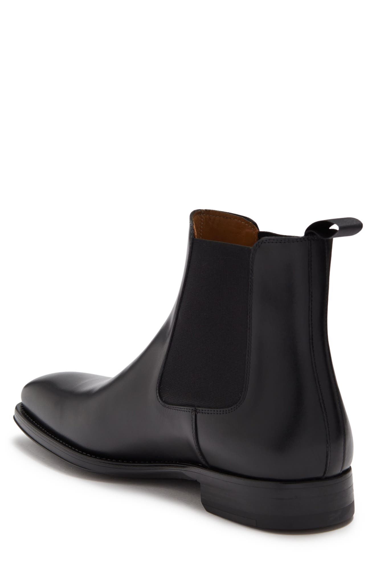 Magnanni Burlo Leather Chelsea Boot, Alternate, color, Black Leather