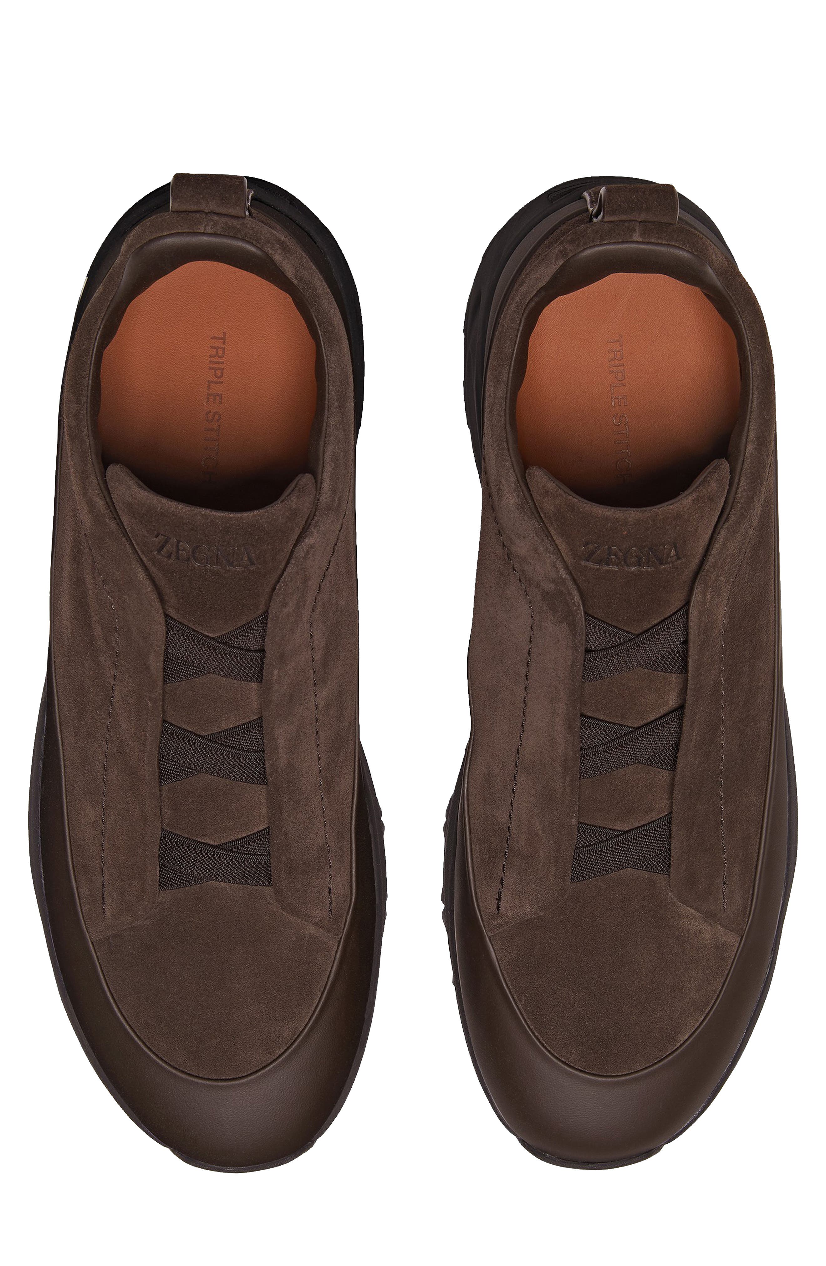 ZEGNA Triple Stitch<sup>™</sup> Monte Sneaker, Alternate, color, Dark Brown