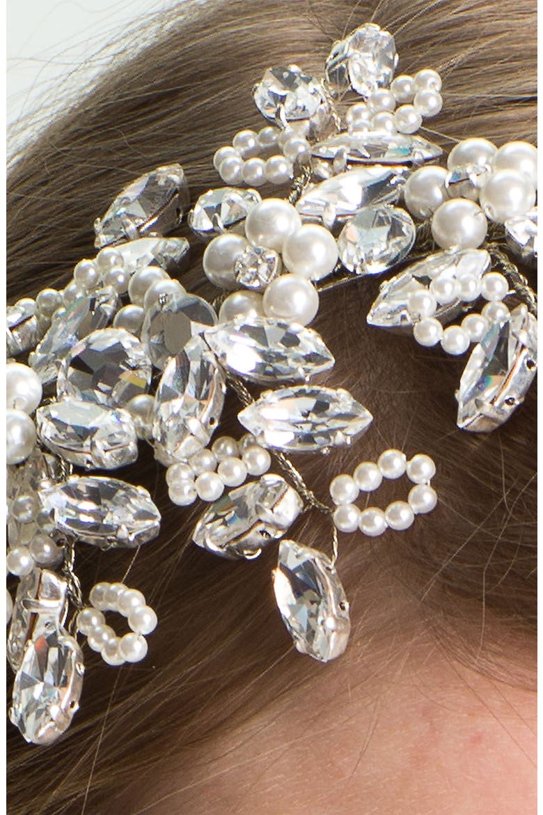 Crystal Branches Headband, Alternate, color, SILVER