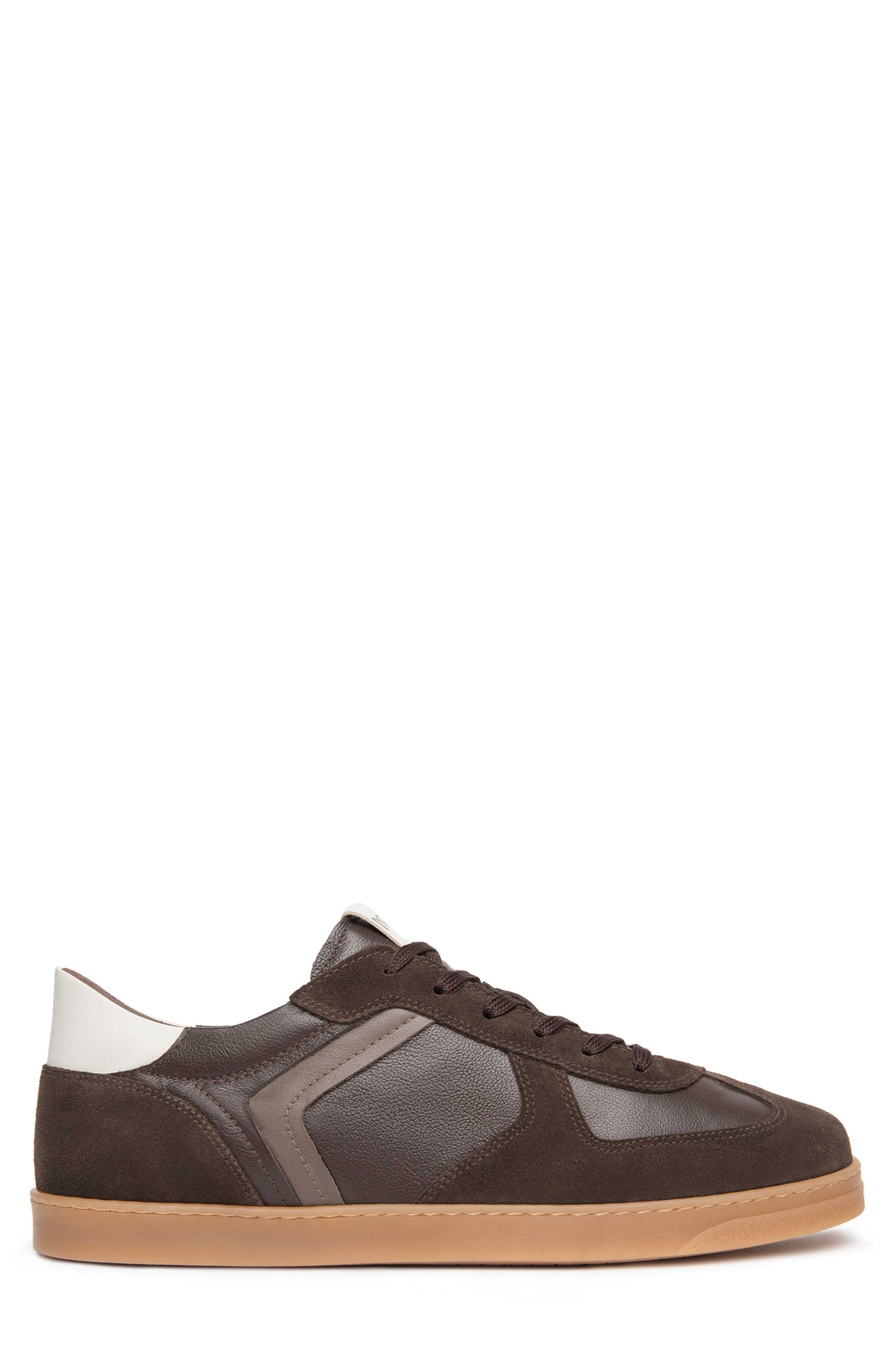 LOW TOP RETRO SNEAKER, Alternate, color, CHOCOLATE
