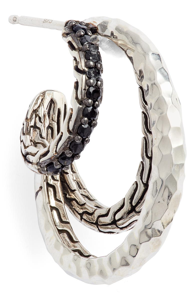John Hardy Classic Chain Hammered Hoop Earrings, Alternate, color,