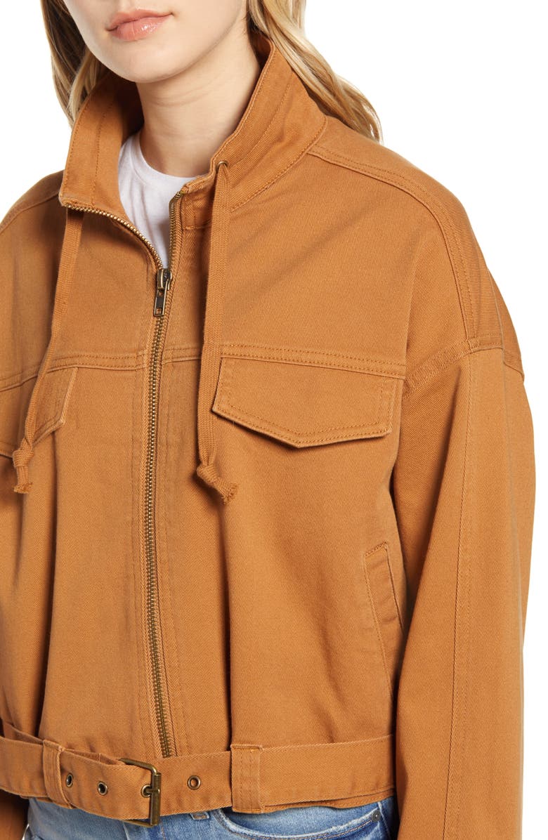 Tinsel Crop Utility Jacket, Alternate, color,