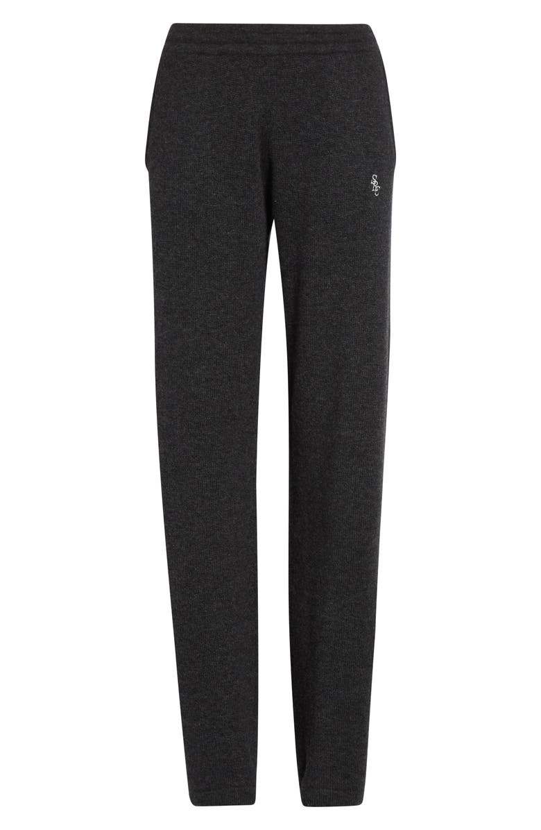 Sporty & Rich Cashmere & Wool Joggers, Alternate, color, Dark Grey