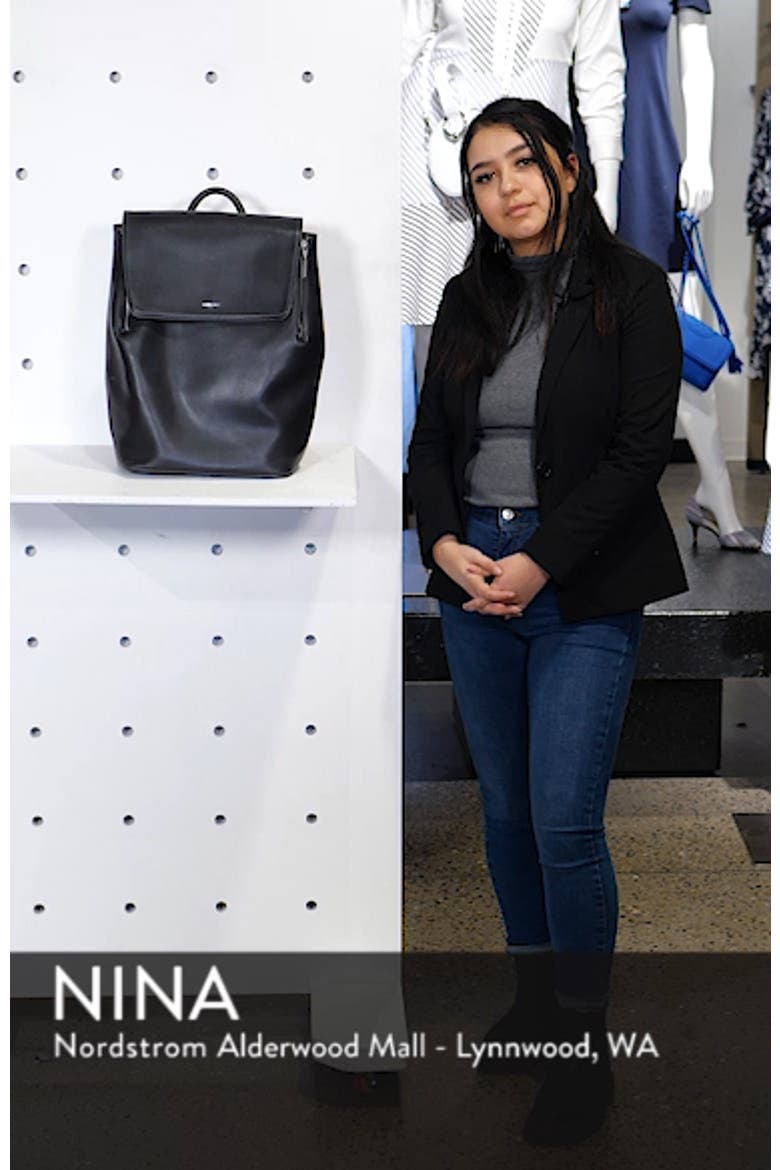 'Fabi' Faux Leather Laptop Backpack video