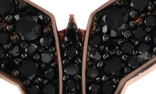 Suzy Levian Black Cubic Zirconia Bat Pendant Necklace