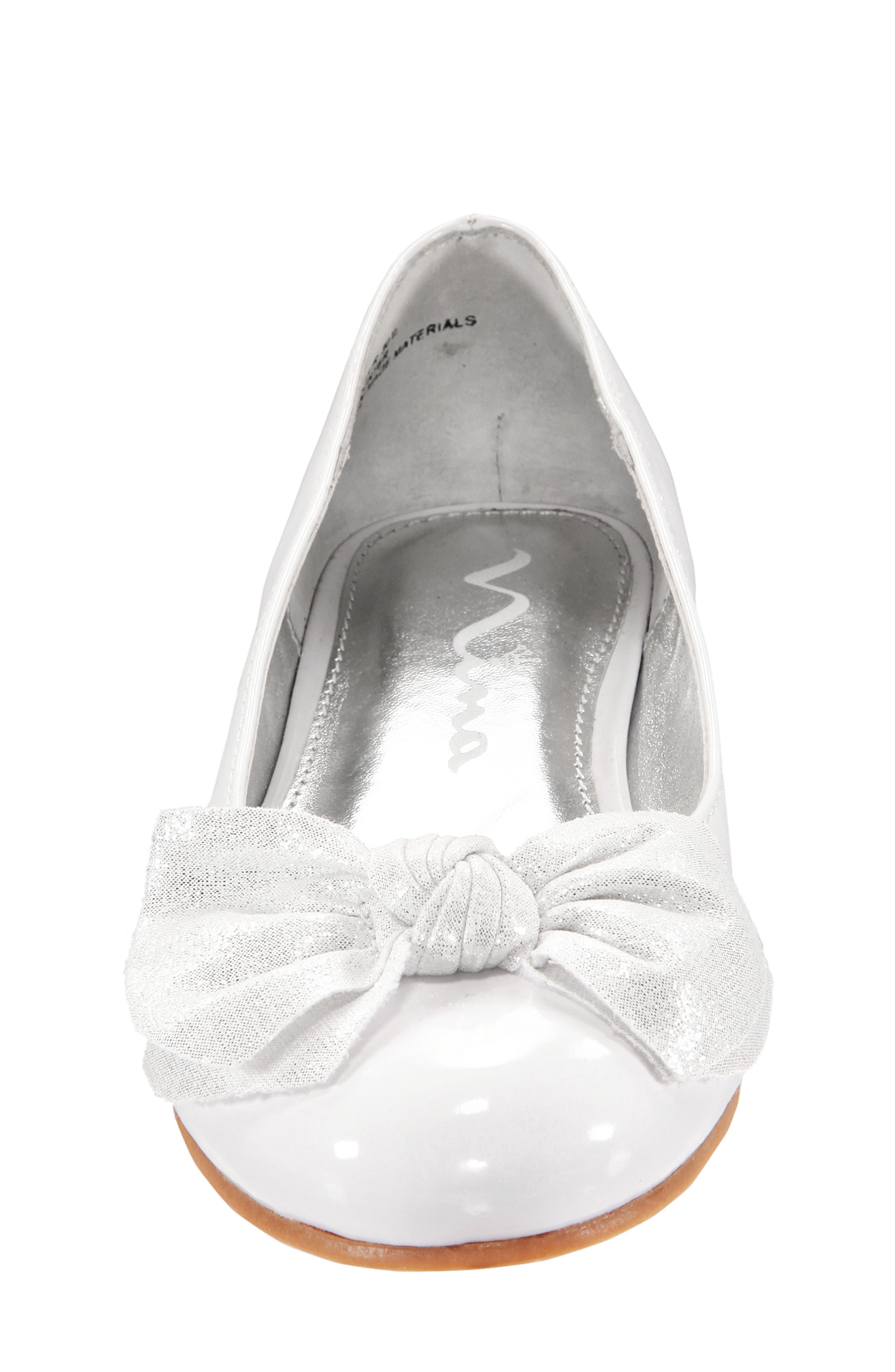 Nina Glitter Bow Ballet Flat, Alternate, color, 