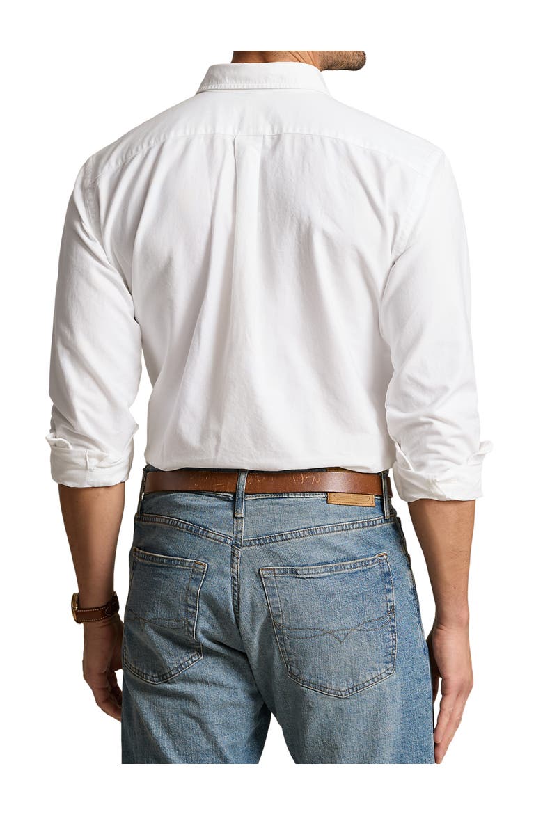 Big & Tall Oxford Sport Shirt, Alternate, color, WHITE