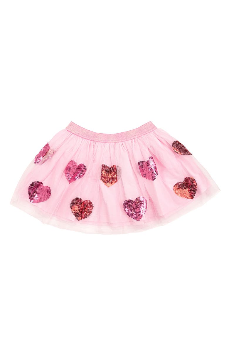 Sweet Wink Sequin Heart Valentine's Day Tutu, Main, color, Pink