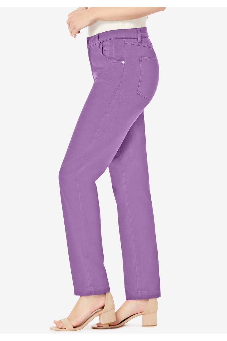 Classic Cotton Denim Straight-Leg Jean, Alternate, color, DUSTY LAVENDER