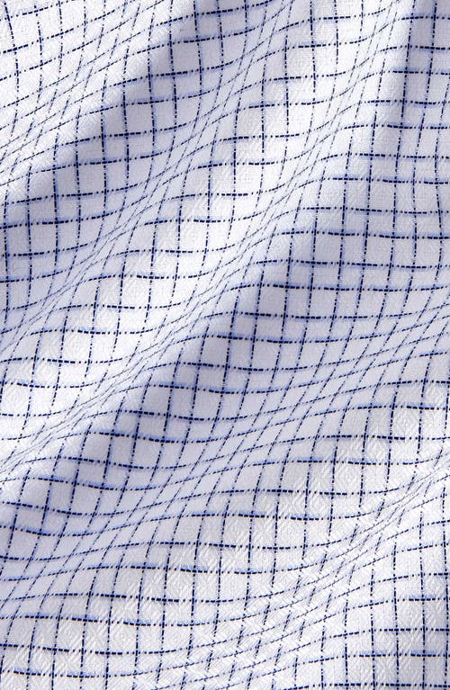 David Donahue Trim Fit Check Pima Cotton Dobby Dress Shirt In White