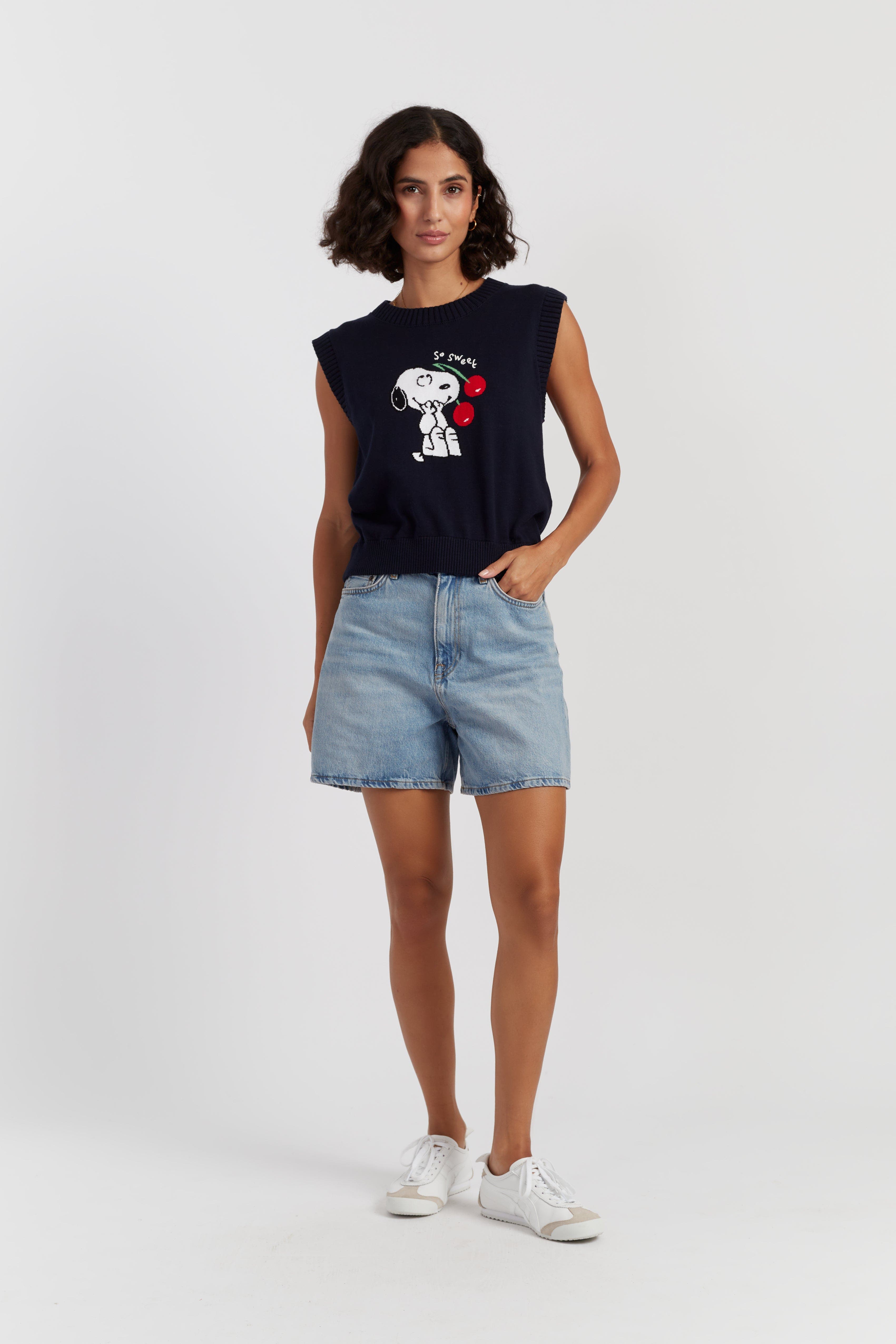 Cotton Snoopy Cherry Tank - image 3