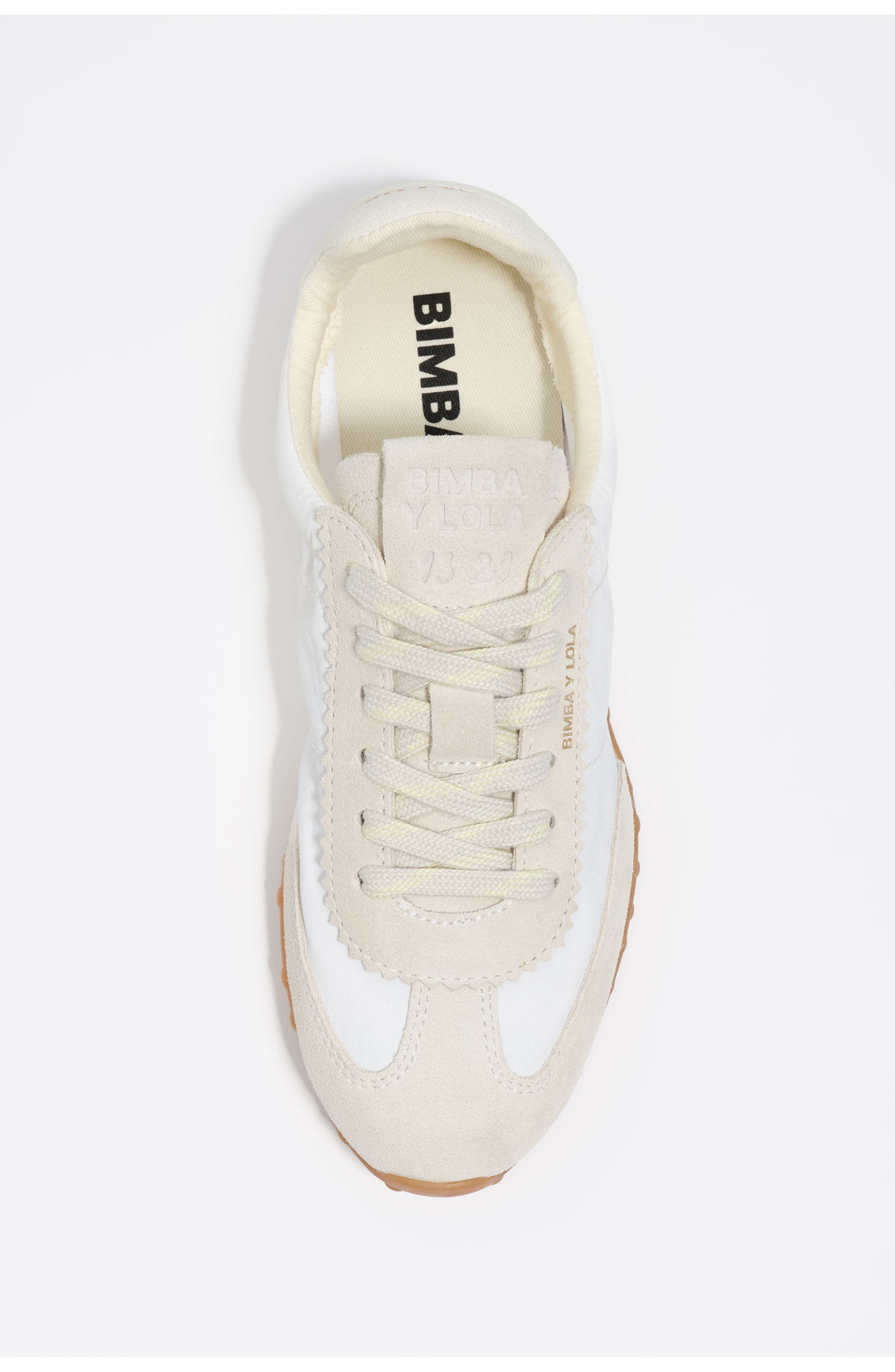 Bimba y Lola Suede Nylon 13 29 Sneaker, Alternate, color, Off White