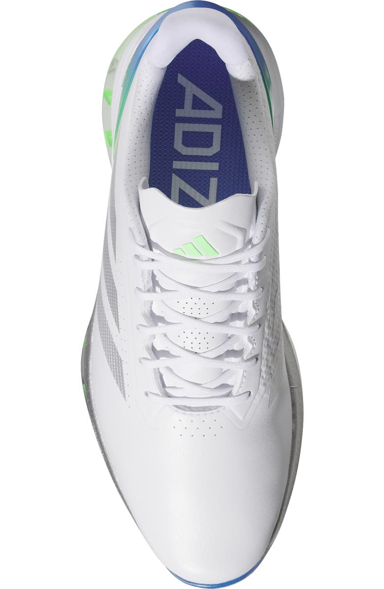 adidas Adizero Spikeless Golf Sneaker, Alternate, color, White/ Silver/ Lime Burst