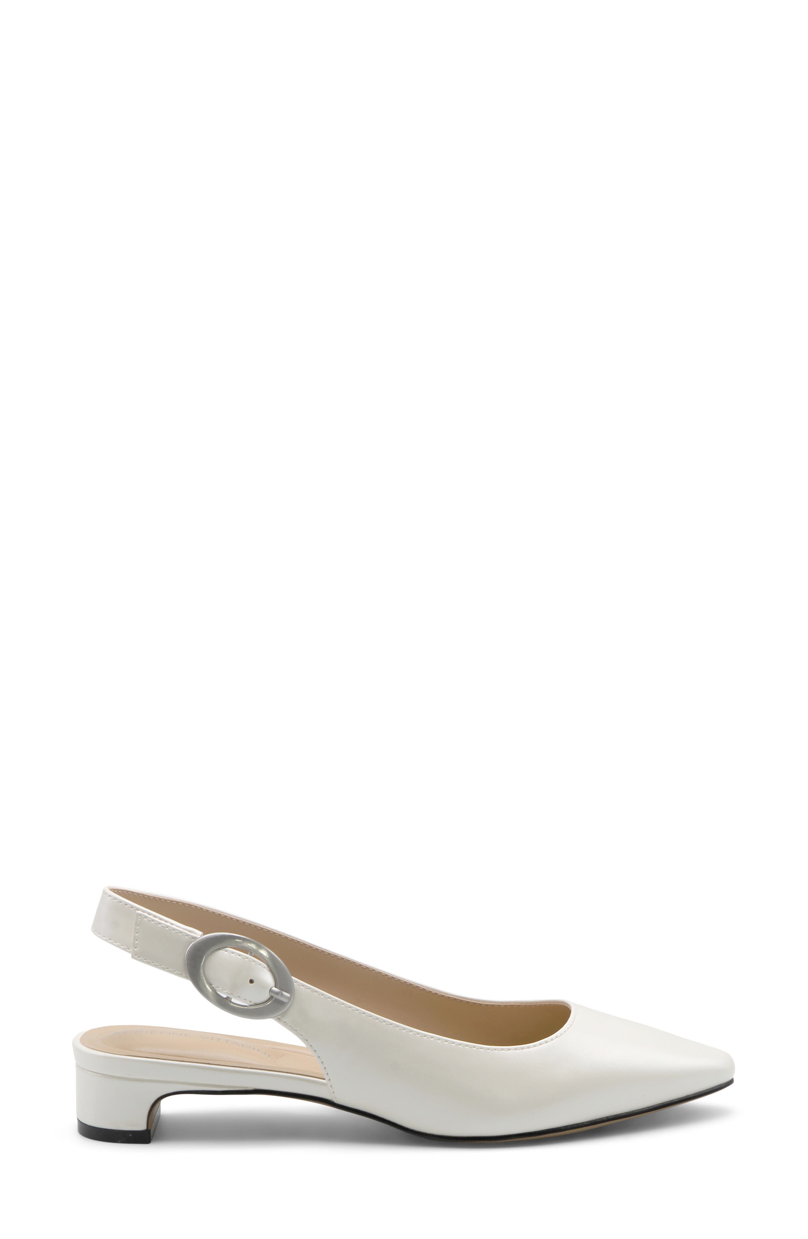Papina 2 Pointed Toe Slingback Pump, Alternate, color, WHITE PEARL