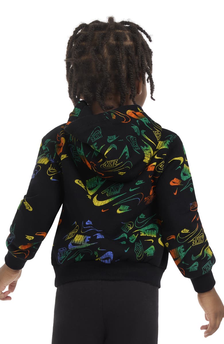 Nike Kids' Reveal Logo Print Hoodie, Alternate, color, Black