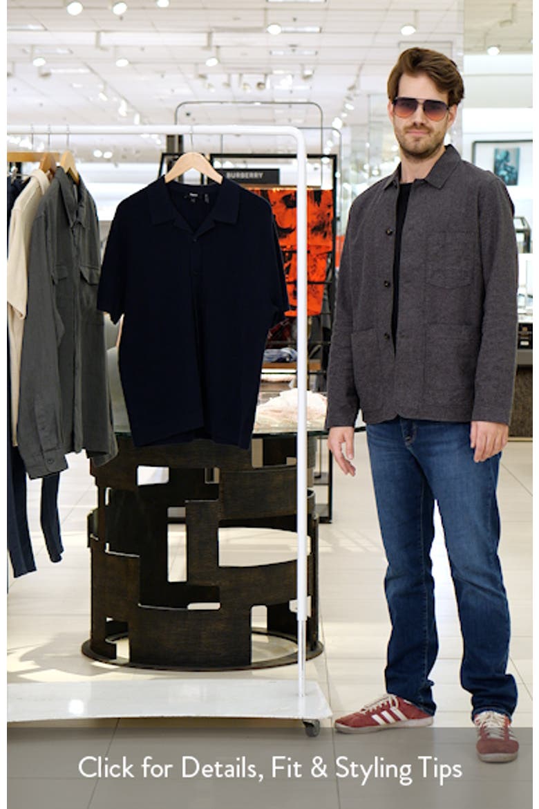 Knit Organic Cotton Button-Up Camp Shirt video