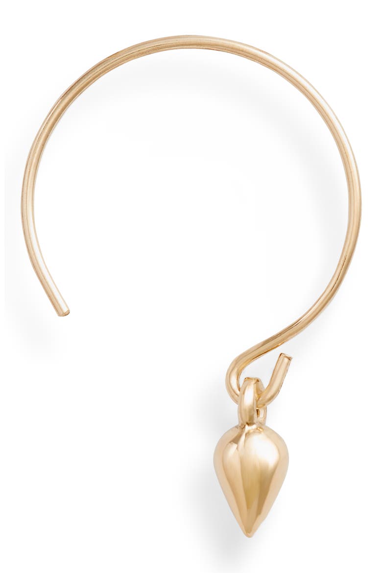 Baby Hoop Earrings, Alternate, color, YELLOW GOLD/ WHITE PEARL