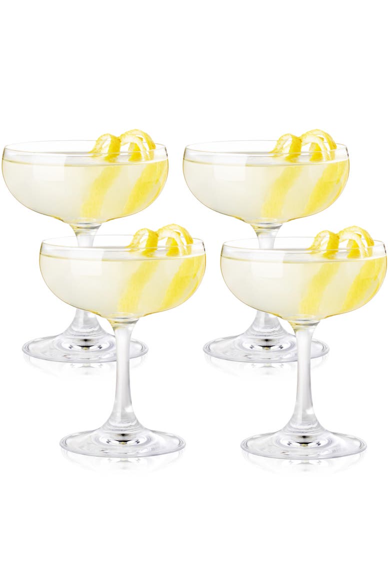 7 oz Coupe Glasses, Set of 4, Main, color, Clear