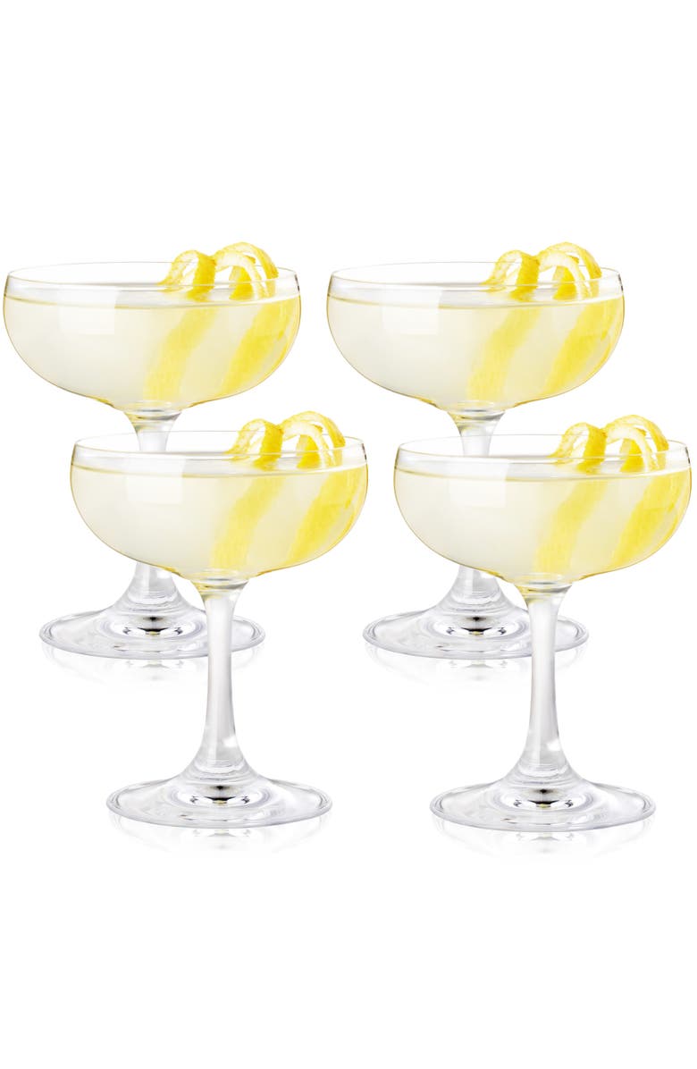 true 7 oz Coupe Glasses, Set of 4, Main, color, Clear