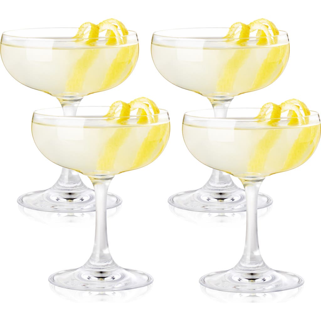 True 7 oz Coupe Glasses, Set Of 4 In Transparent