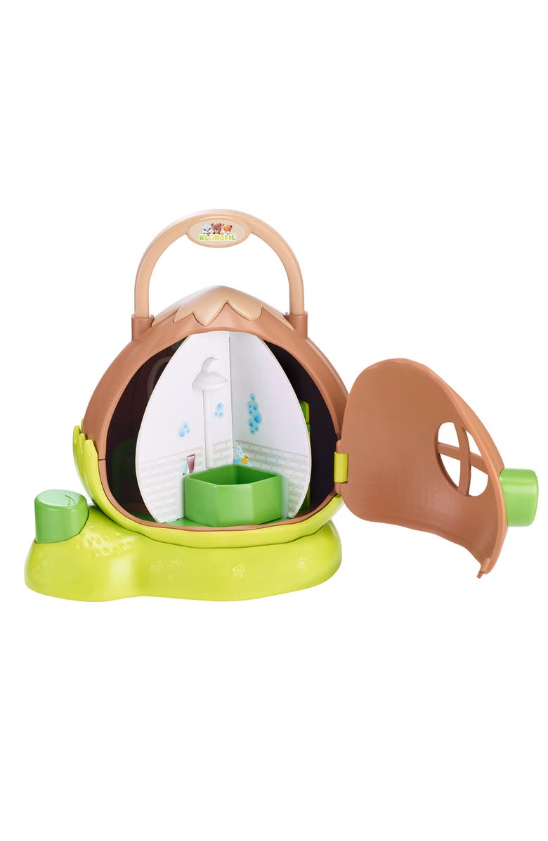 Timber Tots Hazelnut House Mini Home & Raccoon Figurine, Spinning Rooms, Alternate, color, Multicolored